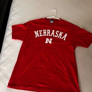 Champs Red Nebraska Short Sleeve Tee